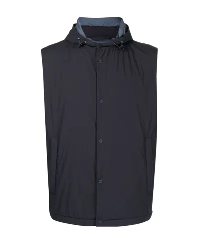 Herno Hooded Vest In Black