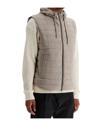 Herno Hooded Vest In Nude