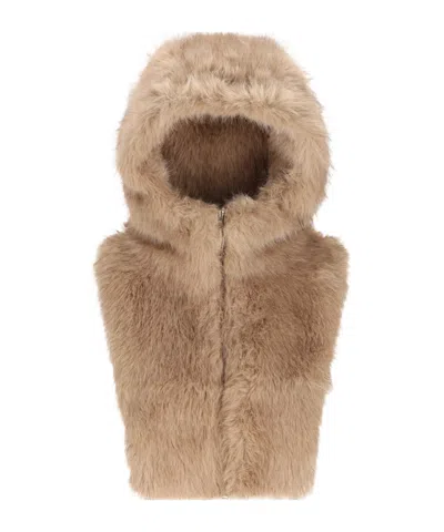 Herno Hooded Vest In Nude