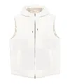 Herno White Padded Vest With Zip Front In White