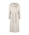 Herno Hooded Virgin-wool Coat In White