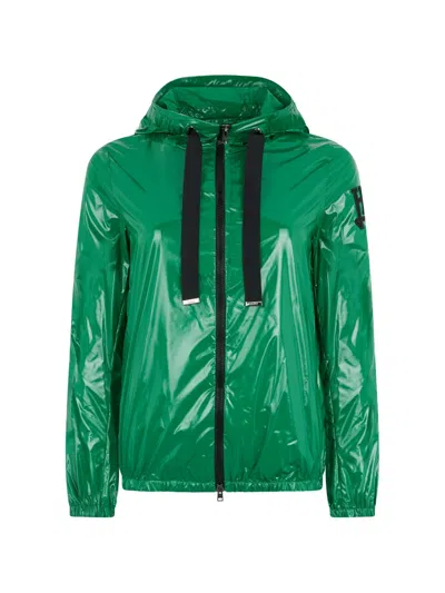 Herno Hooded Waterproof Jacket In Green