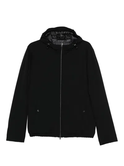 HERNO HOODED ZIP-FASTENING JACKET