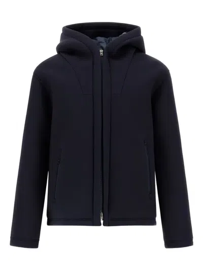 HERNO HOODED ZIP-FRONT JACKET