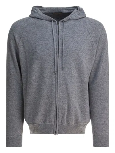 HERNO HOODED ZIP HOODIE