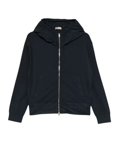 Herno Hooded Zip Jacket In Black