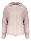 Herno Hooded Zip Jacket In Pink