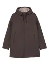 Herno Kapuzenmantel Mit Reissverschluss In Brown