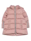 Herno Hooded Zip-up Coat In Pink