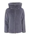 Herno Purple Polyester Jacket In Gray
