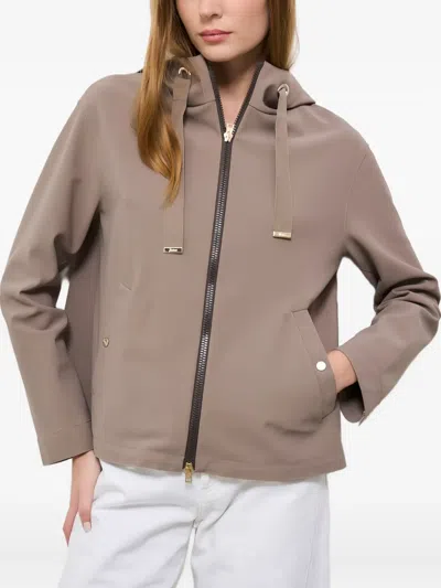 HERNO HOODED ZIP-UP JACKET