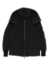Herno Hooded Zip-up Jacket In Black