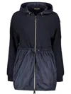 Herno Hooded Zip-up Jacket In Blue