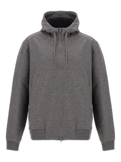 HERNO HOODED ZIP-UP JACKET