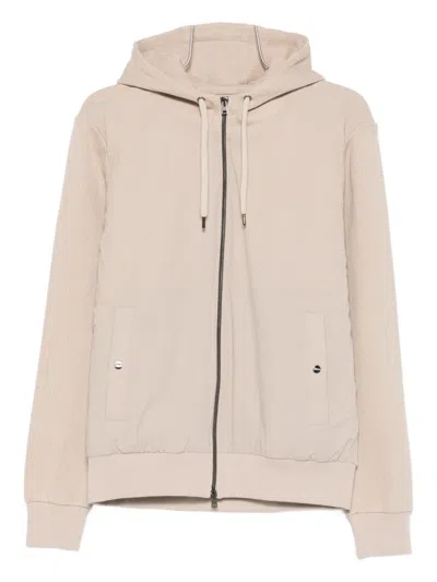 Herno Hooded Zip-up Jacket In Neutral