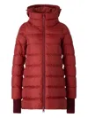 Herno Hooded Zip-up Padded Jacket In Burgundy