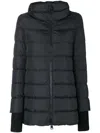 Herno Long Black Down Jacket With Hood In Nylon Woman In Black
