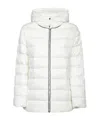 Herno Hooded Zip-up Padded Jacket In White