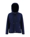Herno Drawstring Hooded Jacket In Blue