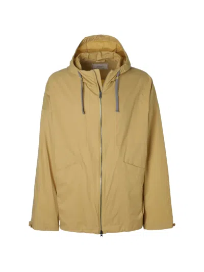 Herno Hooded Zip-up Jacket In Brown