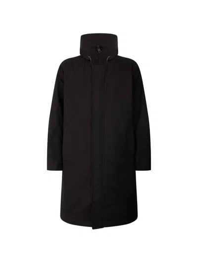 Herno Hooded Zip-up Parka In Black