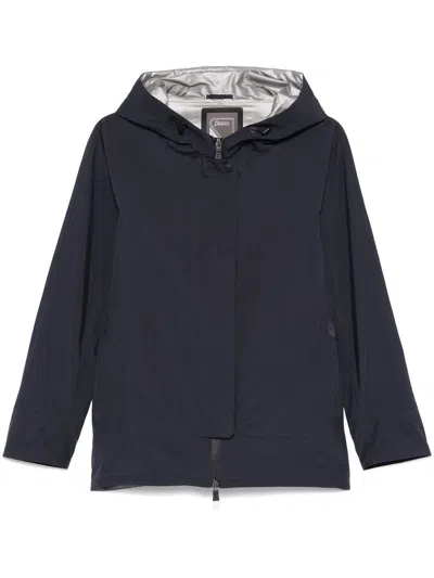Herno Hoodede Jacket In Blue
