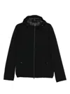 Herno Hooded Long Sleeve Jacket With Elasticated Hem In Black
