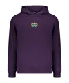 Herno Star-embroidered Hoodie In Purple