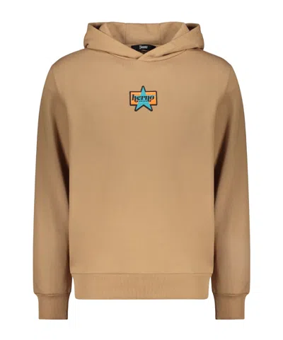 HERNO LOGO-PATCH HOODIE