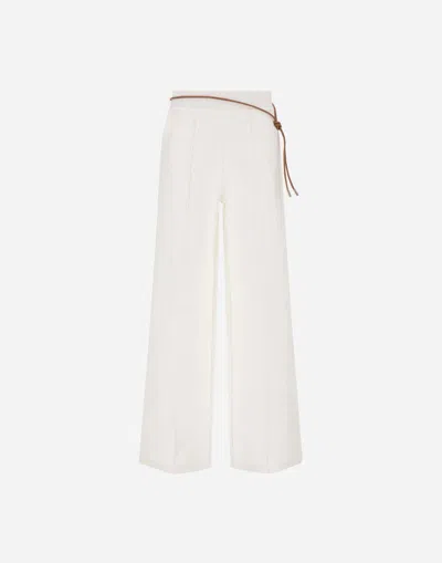 Herno Hose Aus Dense Rome Stitch Jersey In White