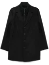 Herno Houndstooth Layered Single-breasted Coat In Schwarz