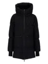 Herno Parka In Tech Houndstooth And 2-layer Windstopper In Black