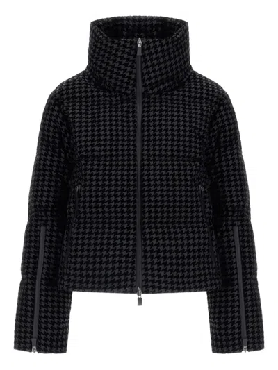HERNO PIED-DE-POULE PATTERN PADDED JACKET