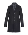 Herno Hybrid Single Breasted Coat In Black