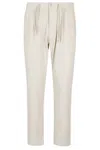 Herno Ice-colored Suede Effect Pants In White
