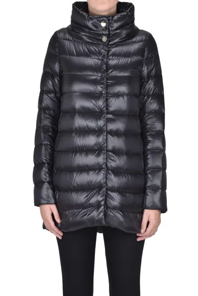 Herno Iconic Quilted Down Jacket In Blue