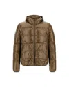 Herno Iconic Ultralight Nylon Down Jacket In Brown