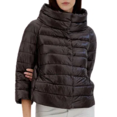 HERNO ICONICO PIUMINO SOFIA JACKET IN CHOCOLATE