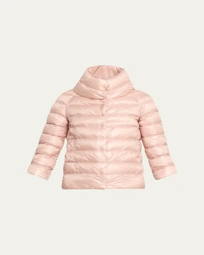 Herno Iconico Piumino Sofia Water-resistant Nylon Ultralight Puffer Jacket In Pink