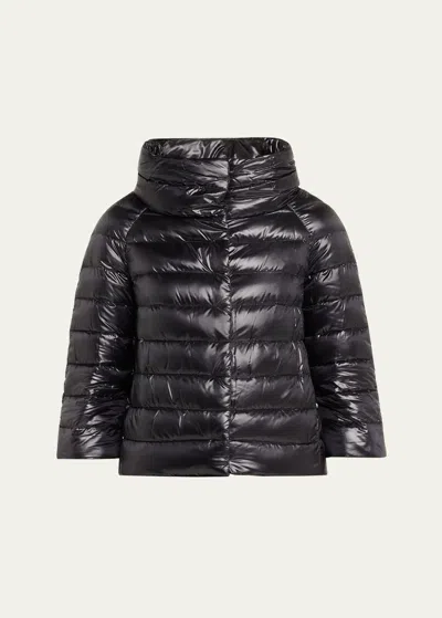HERNO ICONICO PIUMINO SOFIA WATER-RESISTANT NYLON ULTRALIGHT PUFFER JACKET