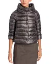 Herno Iconico Sofia Ultralight Bolero Coat In Brown