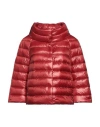 Herno Iconico Woman Puffer Brick Size 6 Polyamide In Red
