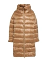Herno Iconico Woman Puffer Camel Size 12 Polyamide In Beige