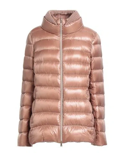 Herno Iconico Woman Puffer Camel Size 12 Polyamide, Wool