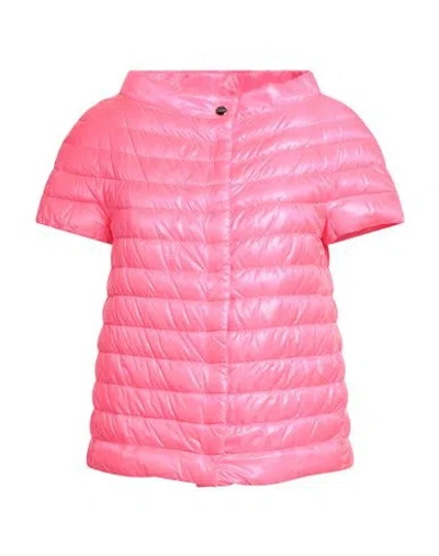 Herno Iconico Woman Puffer Fuchsia Size 6 Polyamide In Pink