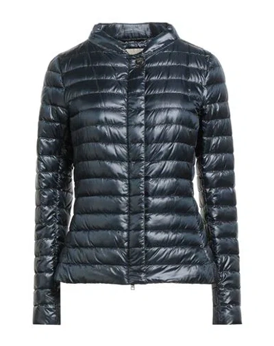 Herno Iconico Woman Puffer Midnight Blue Size 10 Polyamide