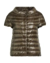 Herno Iconico Woman Puffer Military Green Size 6 Polyamide, Cotton, Polyester