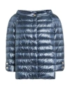 Herno Iconico Woman Puffer Navy Size 12 Polyamide In Blue