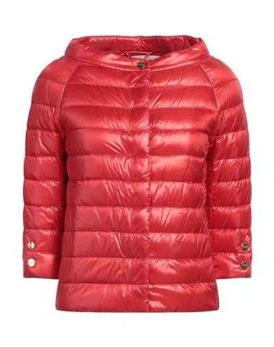 Herno Iconico Woman Puffer Red Size 4 Polyamide