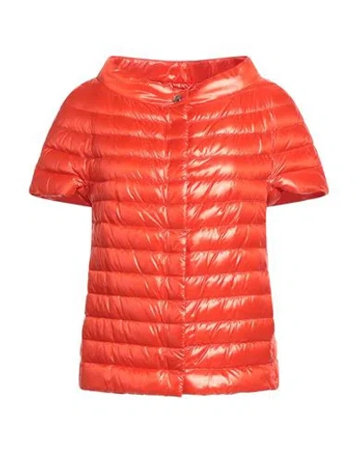 Herno Iconico Woman Puffer Rust Size 10 Polyamide In Red